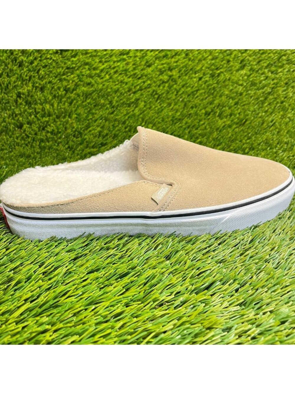 Vans Asher Mule Womens Size 9 Brown White Casual Comfort Slip On Slippers Shoes